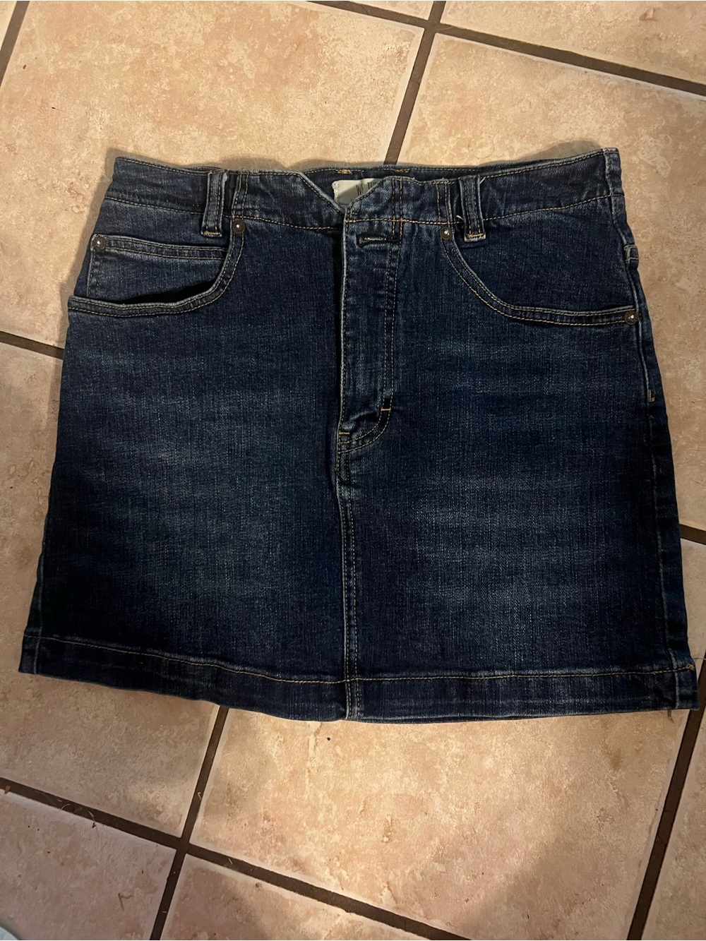 Classic Dark Wash Denim Skirt - Women